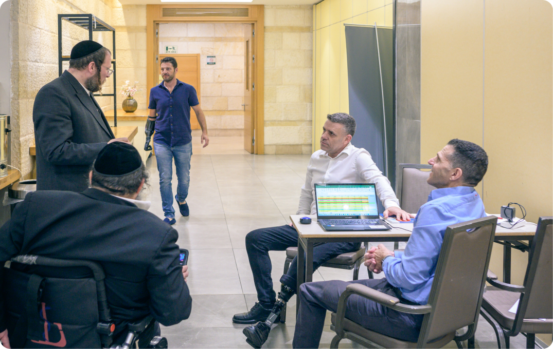 A community meeting with participants and mentors